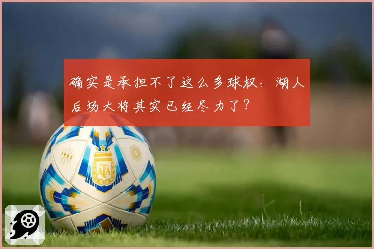 确实是承担不了这么多球权，湖人后场大将其实已经尽力了？